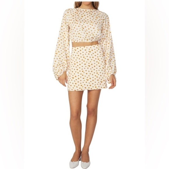 NWT Revolve WeWoreWhat Mini Slip Ditsy Daisy Skirt - Picture 3 of 8